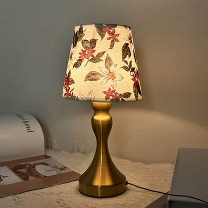 Retro stoffen LED tafellamp
