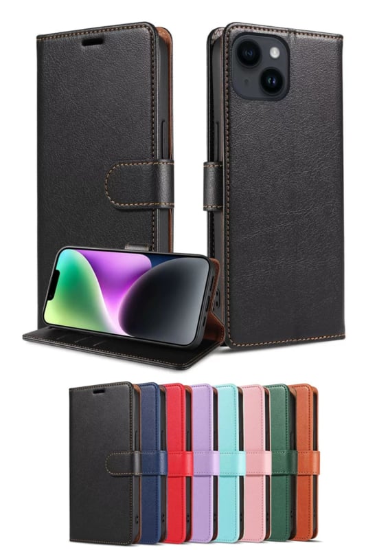 Luxe Leren Bookcase voor iPhone 16e / 17e