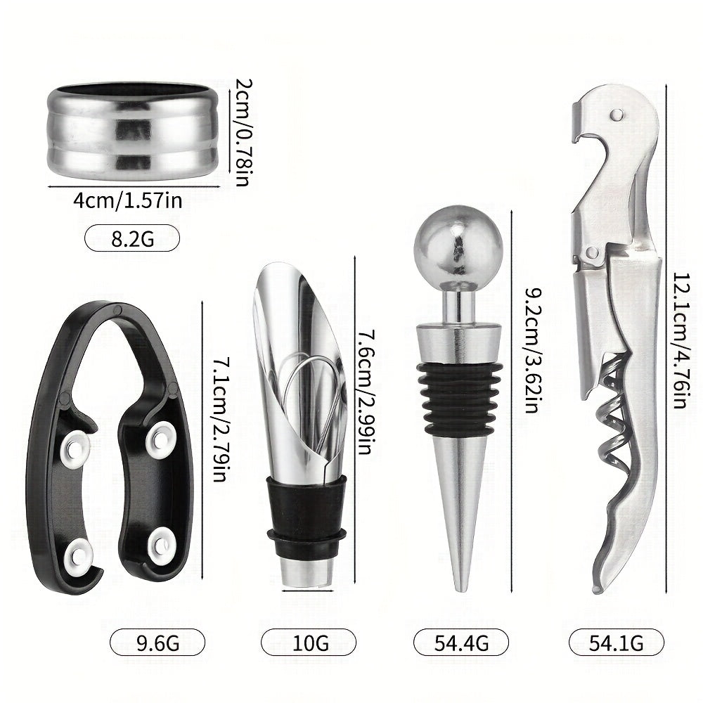5-Delige Wijnaccessoireset met Geschenkdoos