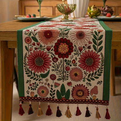 Odior boho geborduurde tafelloper