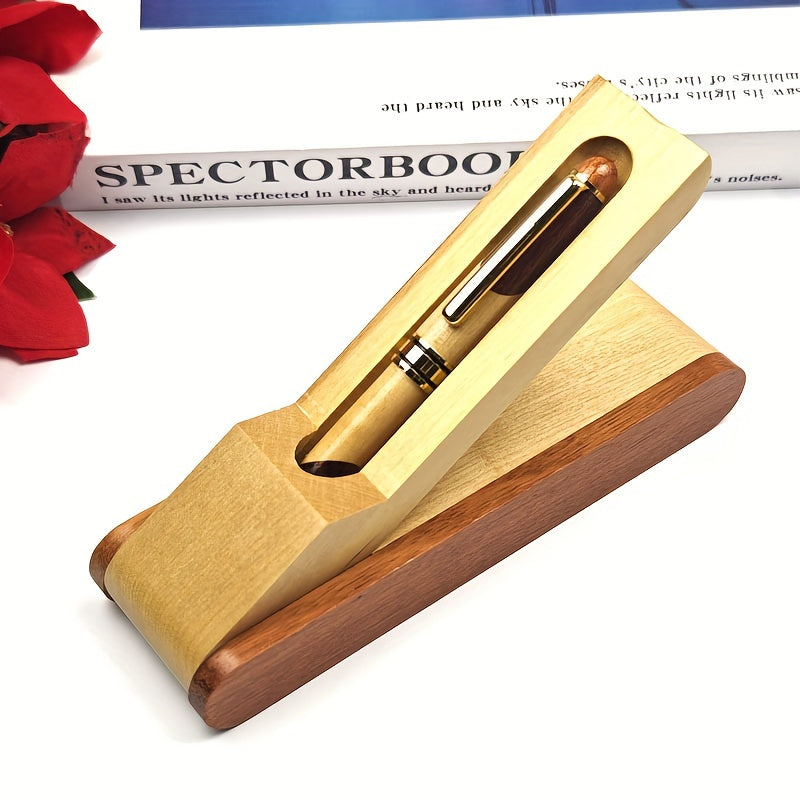 Luxe Houten Balpen Cadeauset met Displaykast