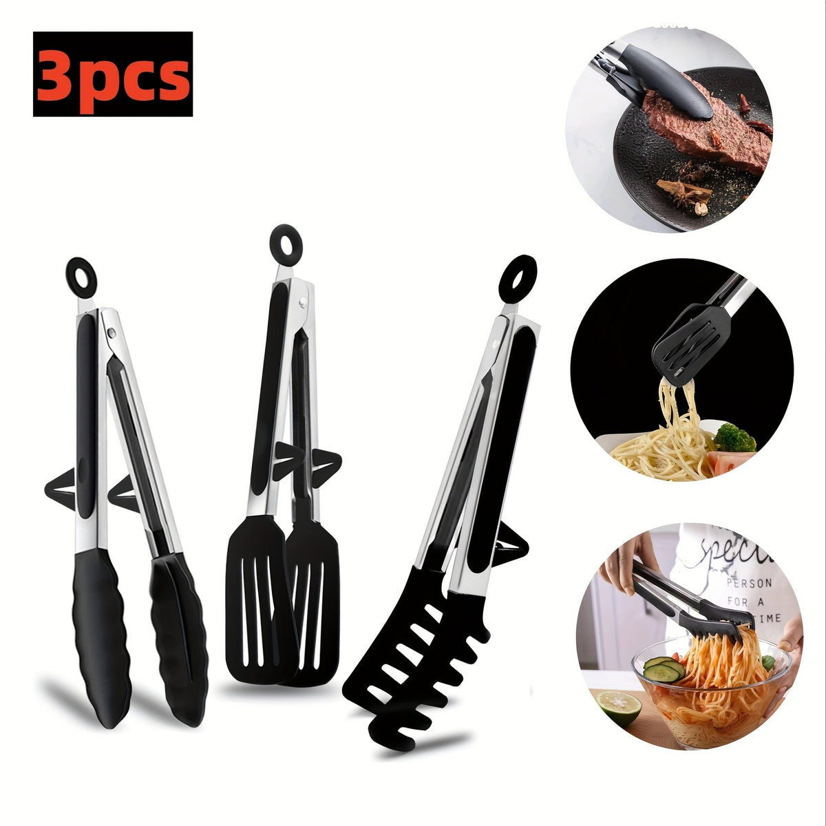 GripMaster hittebestendige BBQ-tangenset