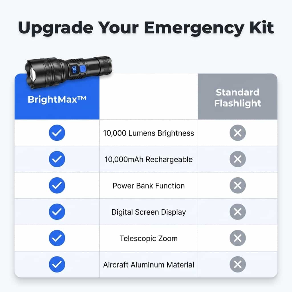 BrightMax oplaadbare zoom led-zaklamp