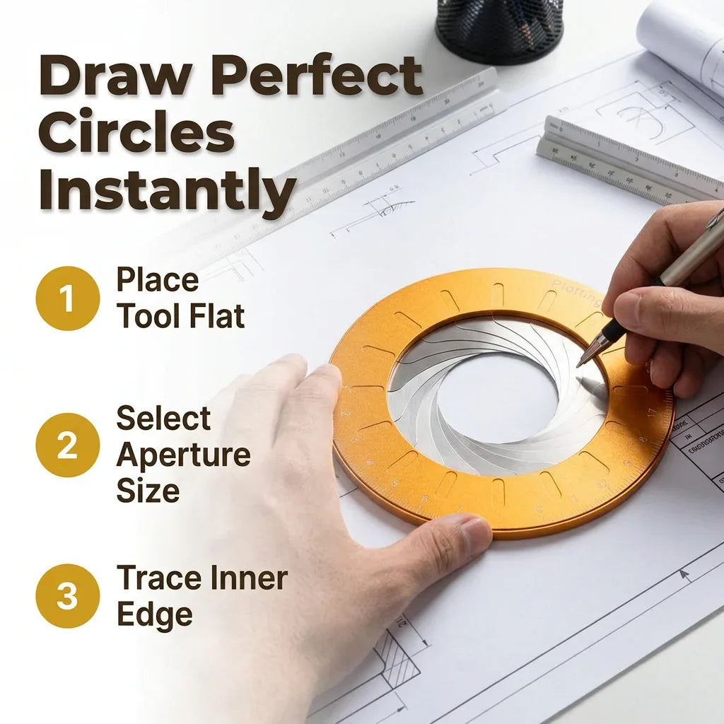 CircleLock buigbare passer en ronde liniaal