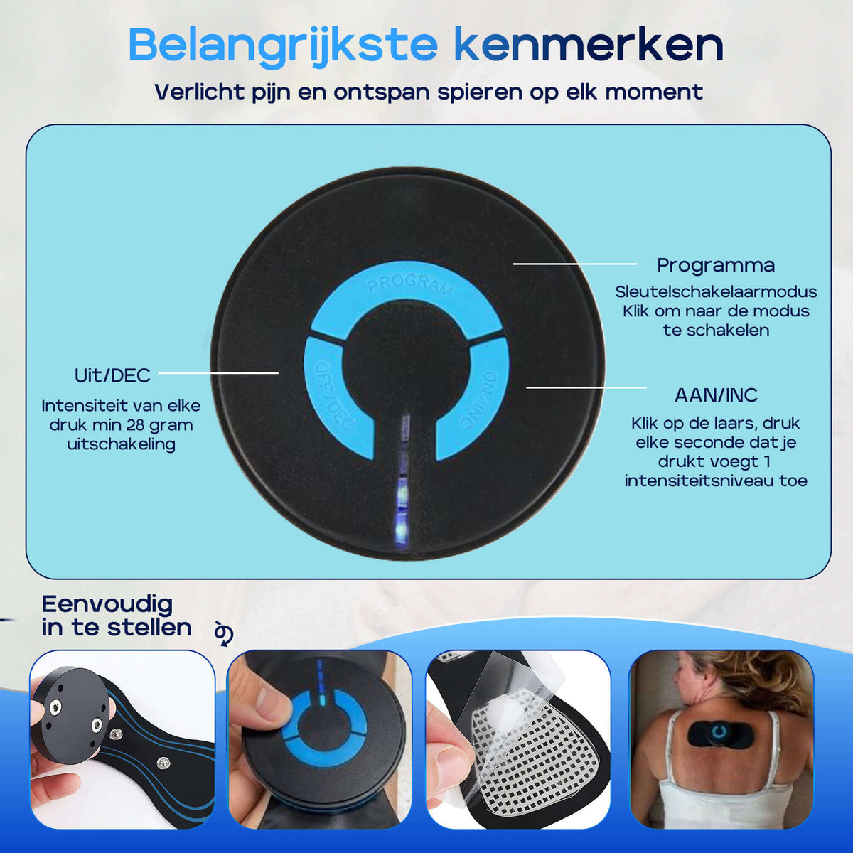 SmartPulse draadloos EMS massageapparaat
