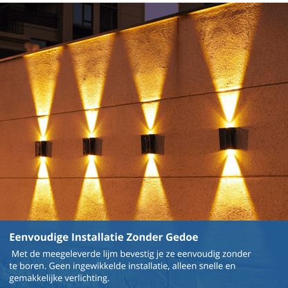 Veluxo up-down solar wandlamp