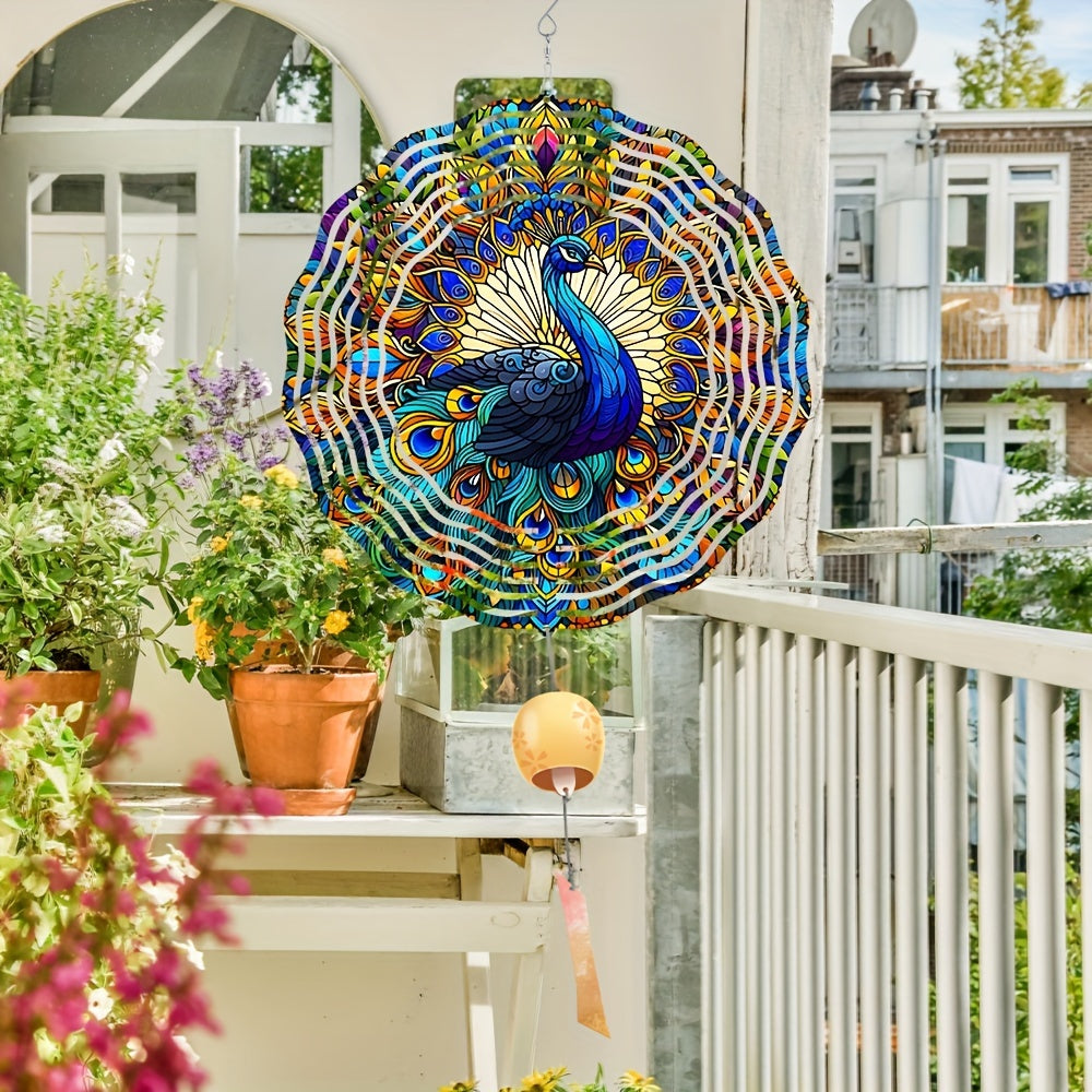 Pauw 3D metalen windspinner