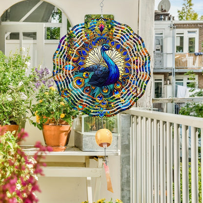 Pauw 3D metalen windspinner