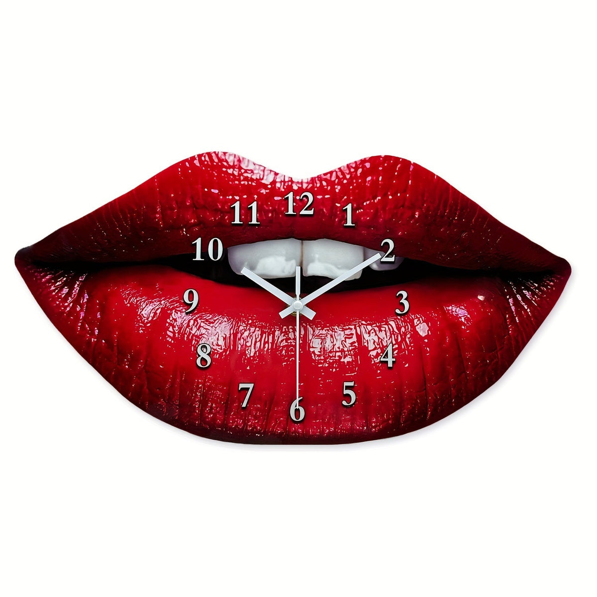 Constantplanet stille rode lippen wandklok