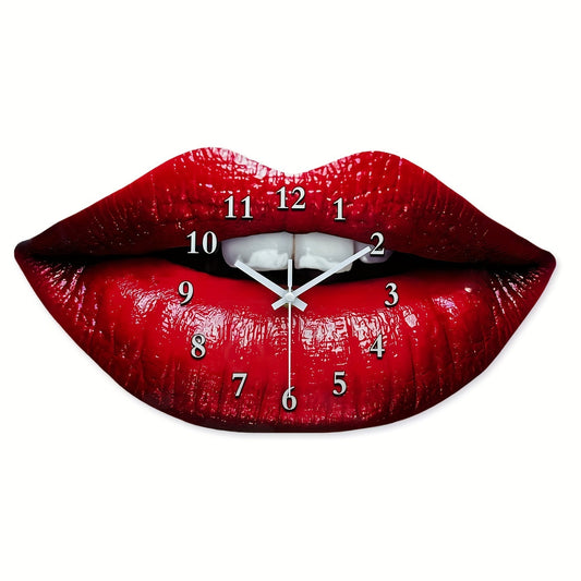 Constantplanet stille rode lippen wandklok