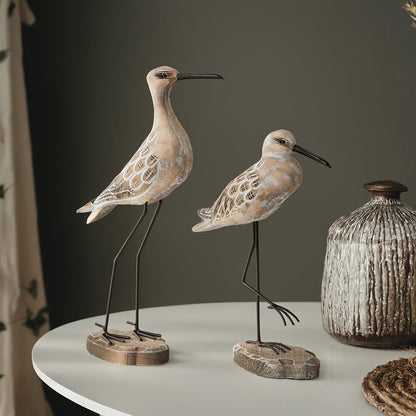 Vintage houten zeevogels beeldjesset