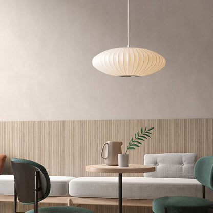 Japandi siliconen geplooide hanglamp