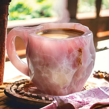 AuraStone handgemaakte koffiekop van mineraalsteen