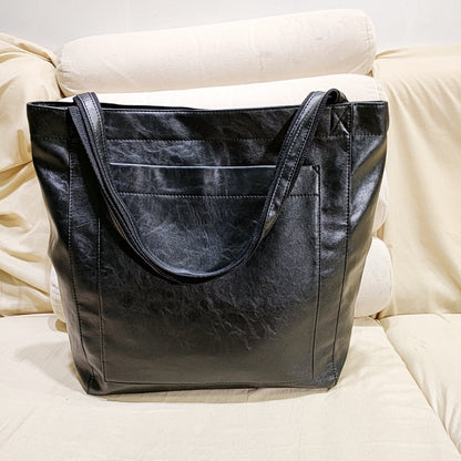 Luxe leren tote dames schoudertas