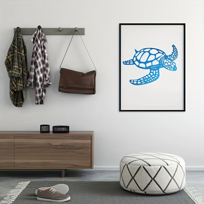 Metalen schildpad wanddecoratie