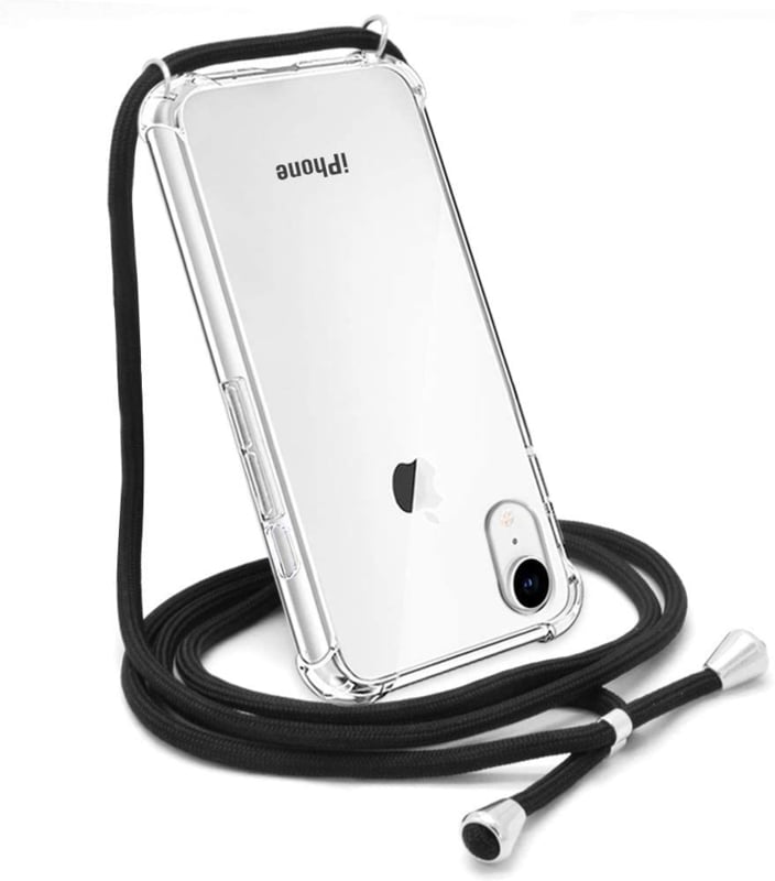 iPhone Xr Crossbody Transparant TPU Hoesje met Koord