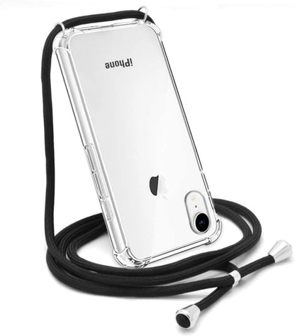 iPhone Xr Crossbody Transparant TPU Hoesje met Koord