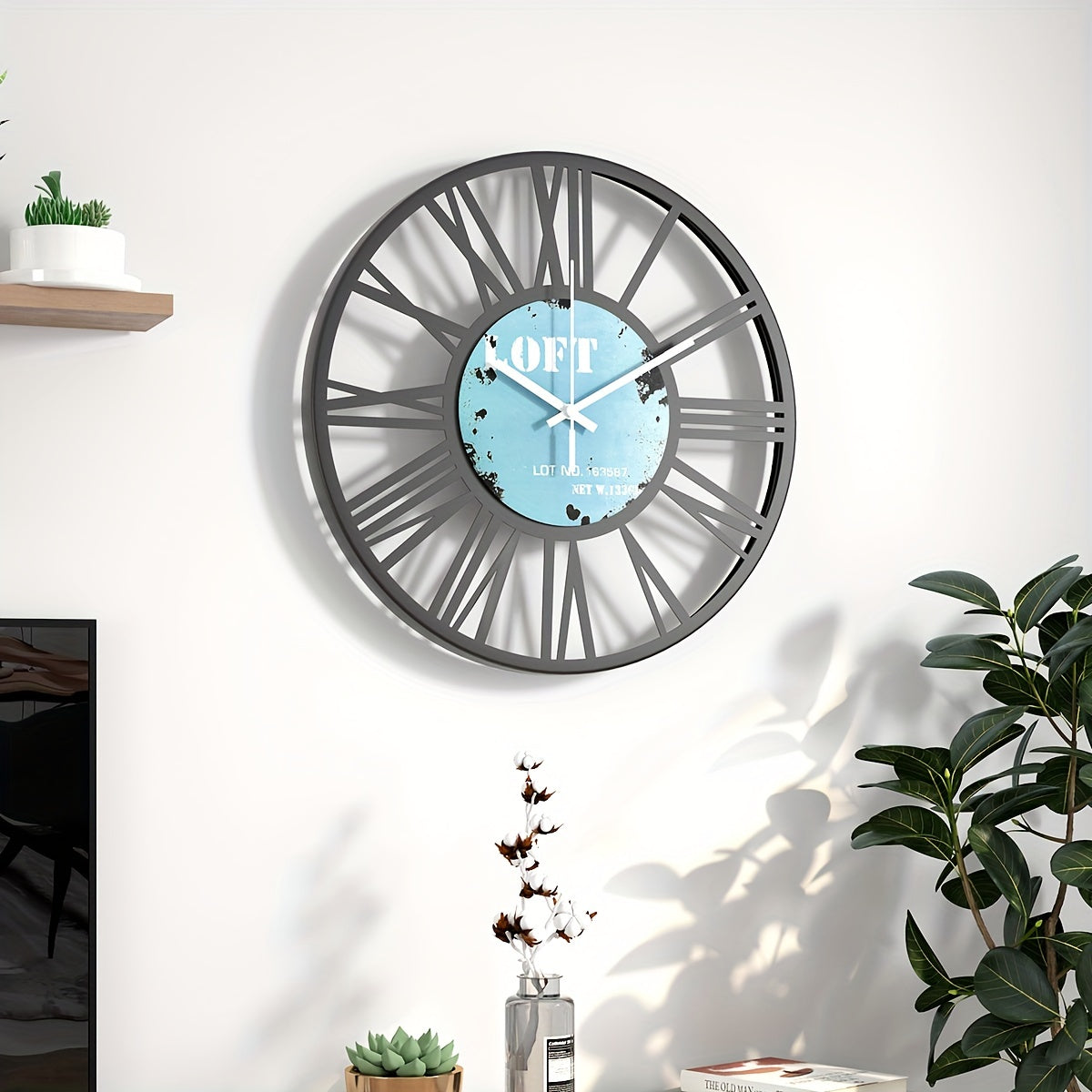 RustiTime stille houten wandklok