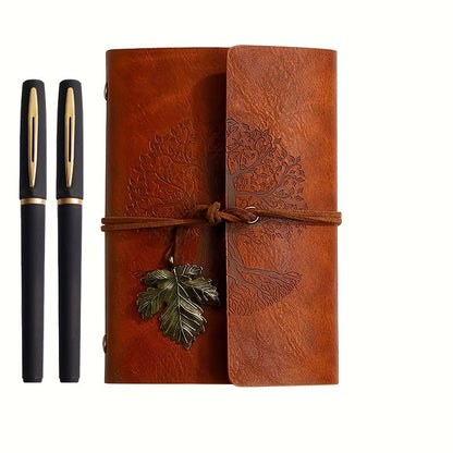 Vintage Notebook Set met Gelpennen