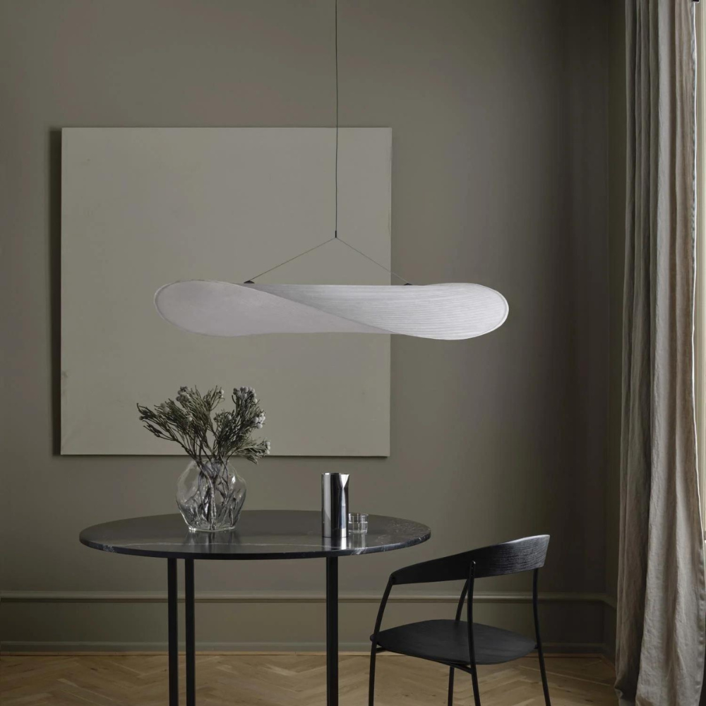 Japandi stoffen hanglamp sfeerverlichting