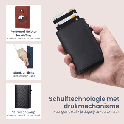 Paynest AirTag leren kaarthouder