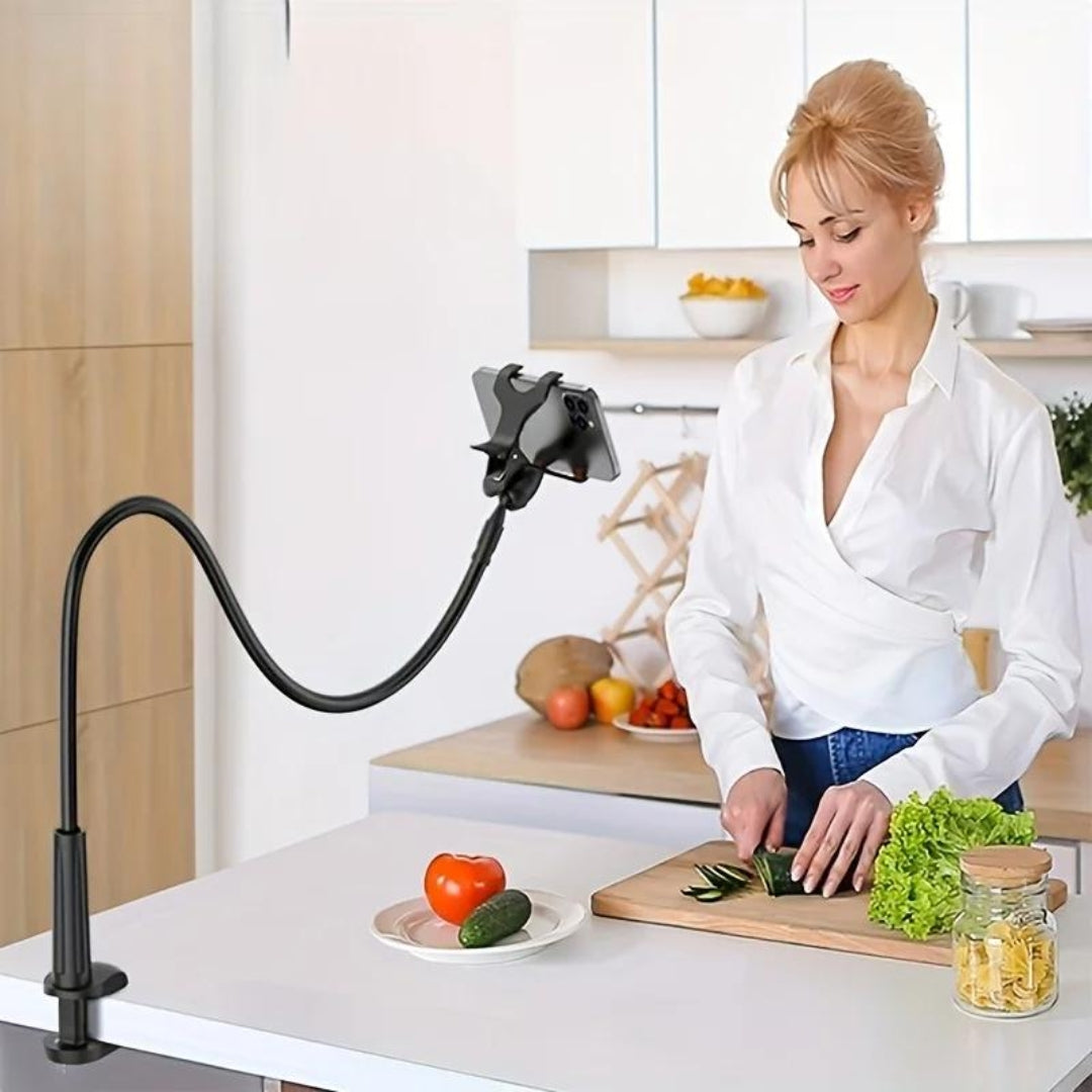 Flexibele zwanenhals telefoonhouder