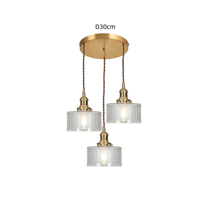 Vintage Cilindervormige Glazen Hanglamp