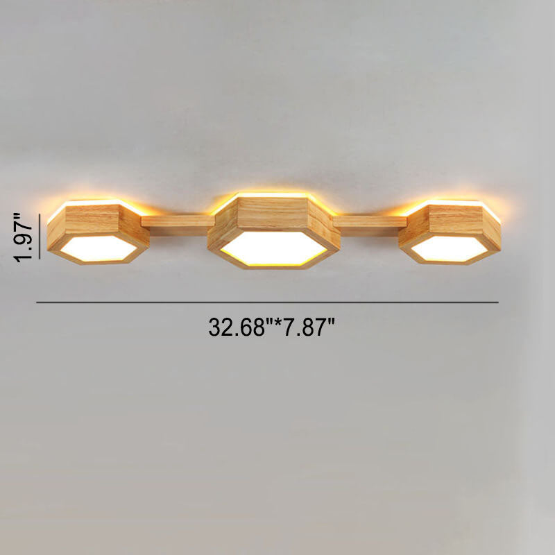 Lumio Japandi houten LED plafondlamp