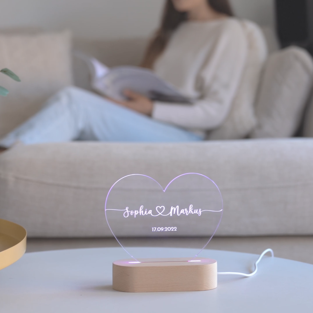 HeartBond gepersonaliseerd nachtlampje