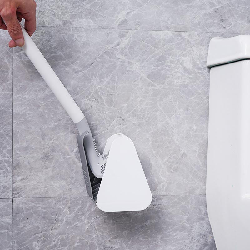 Silicone toiletborstel met wandhouder