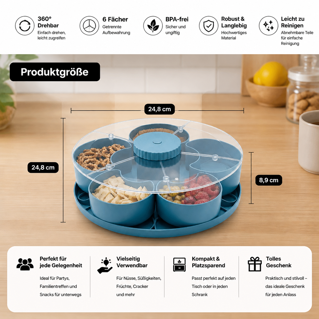 SnackSpin draaibare serveerschaal
