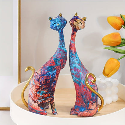 Kattenbeeldjes decoratieve harssculpturen