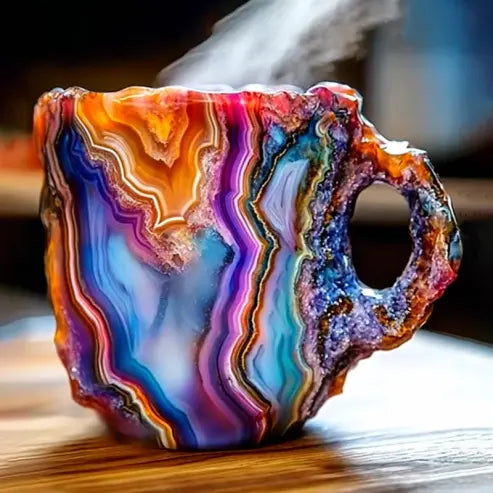 AuraStone handgemaakte koffiekop van mineraalsteen
