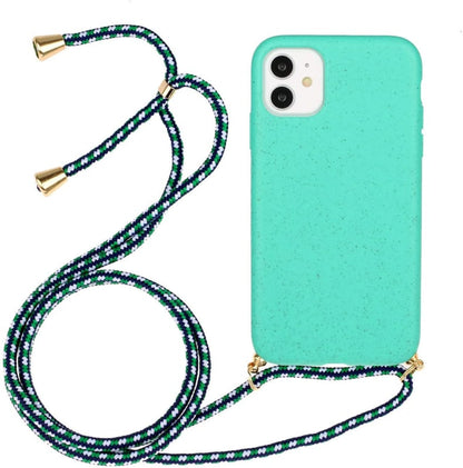 Crossbody TPU Hoesje met Koord voor iPhone 14 / 16e / 17e Mint