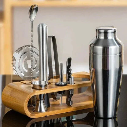Cocktailset met bamboe standaard