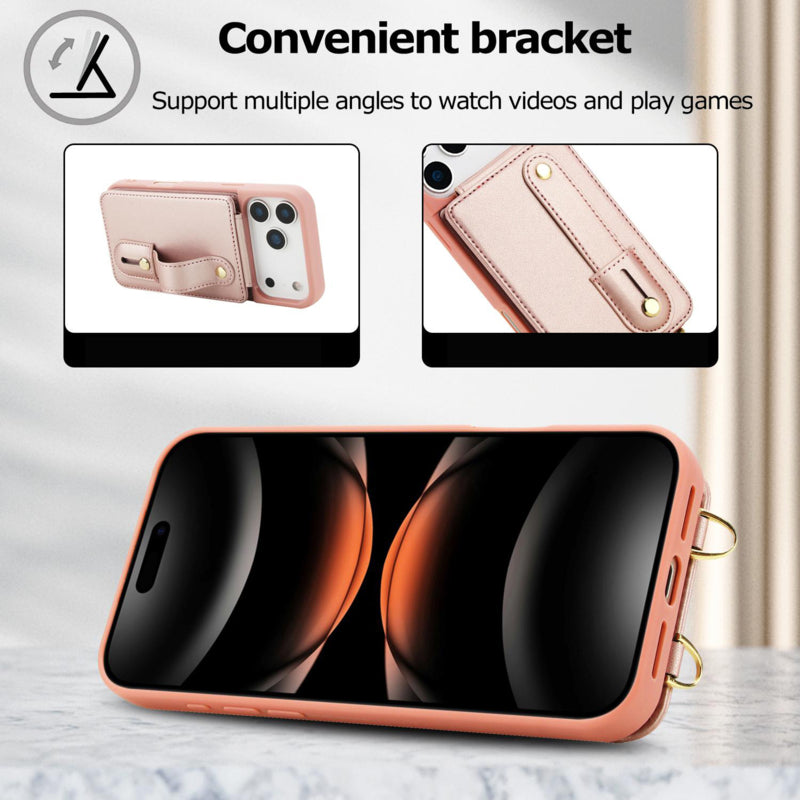 iPhone 17 Pro Hoesje met Pasjeshouder en Koord