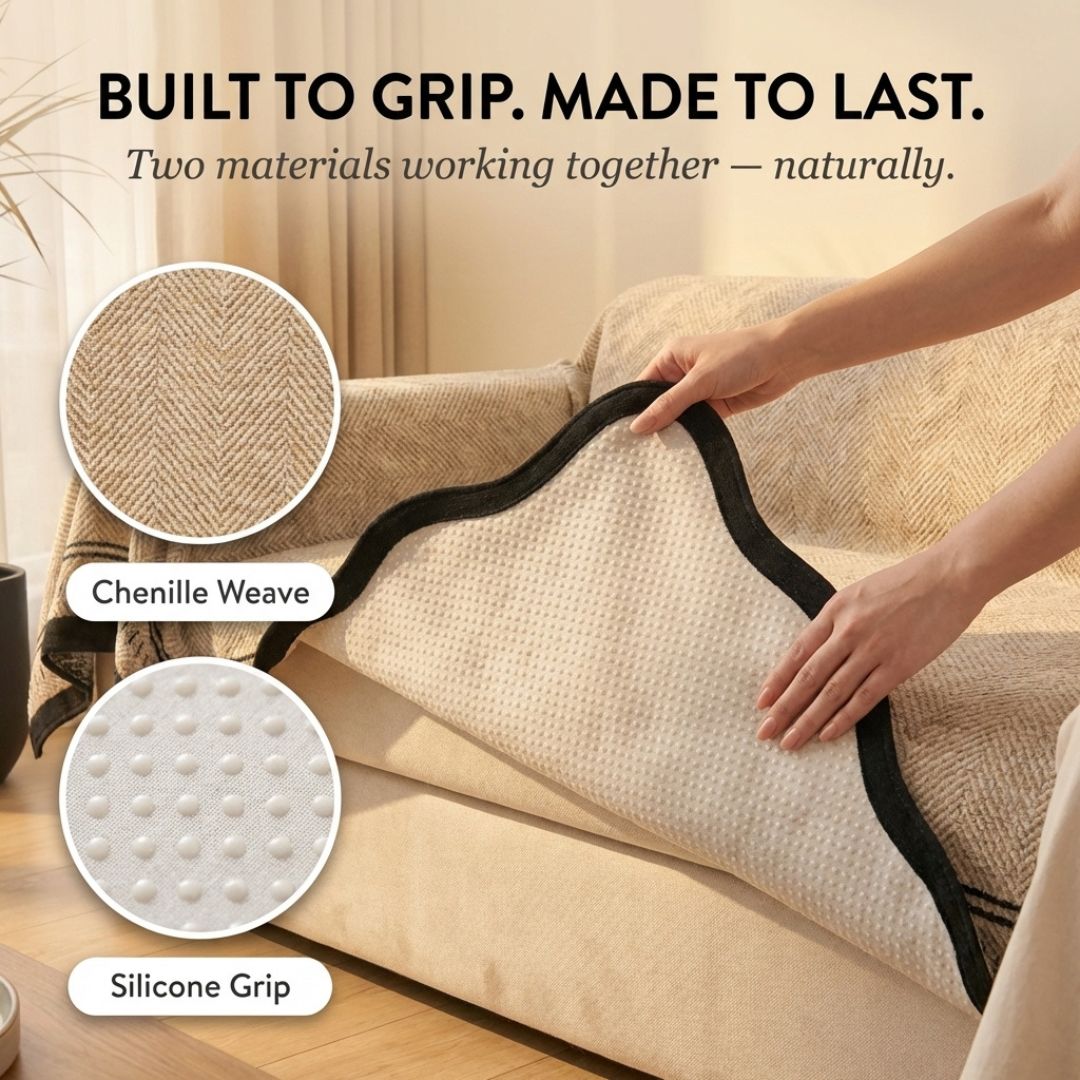 GripLuxe antislip chenille bankhoes