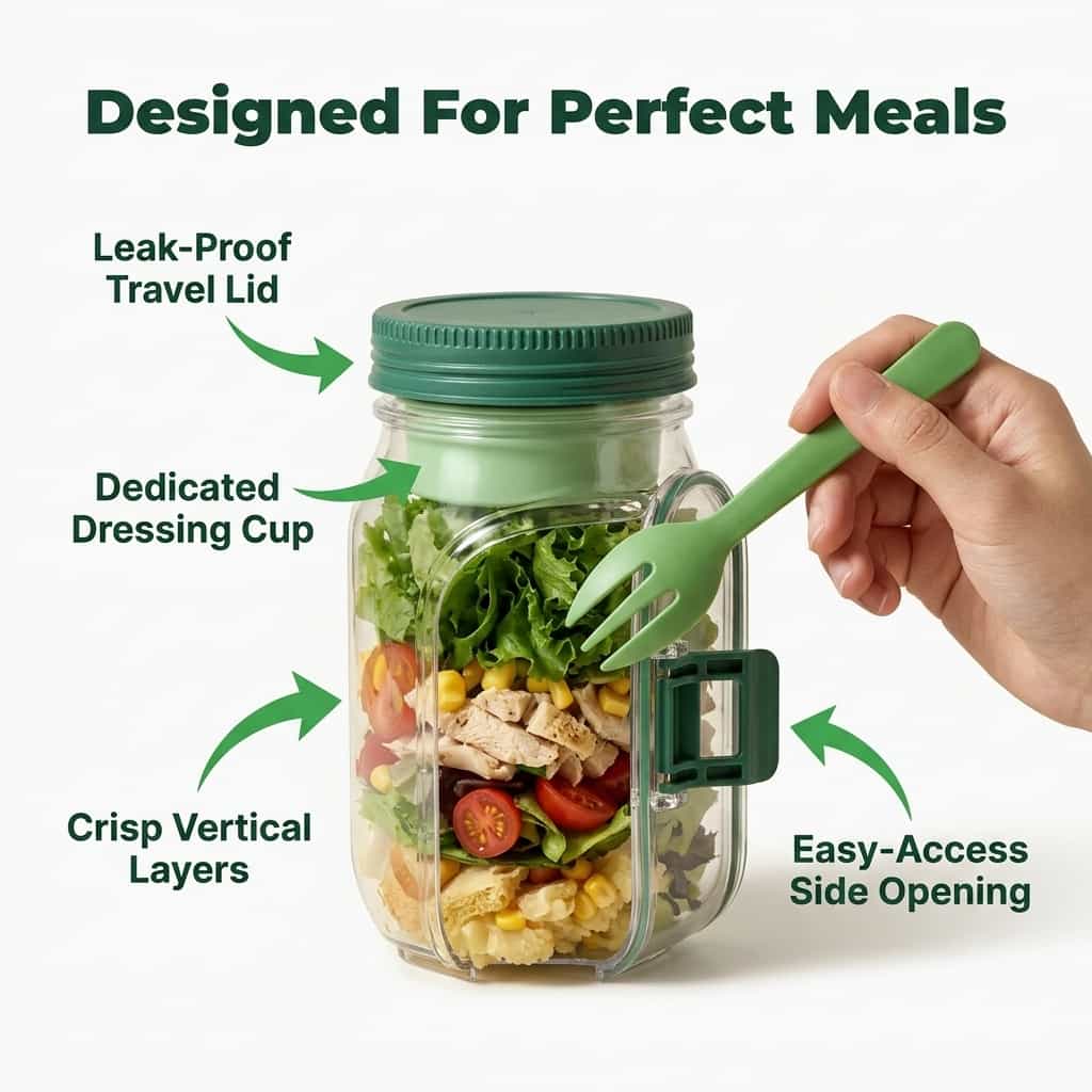 Castivaro SmartMix draagbare saladebeker