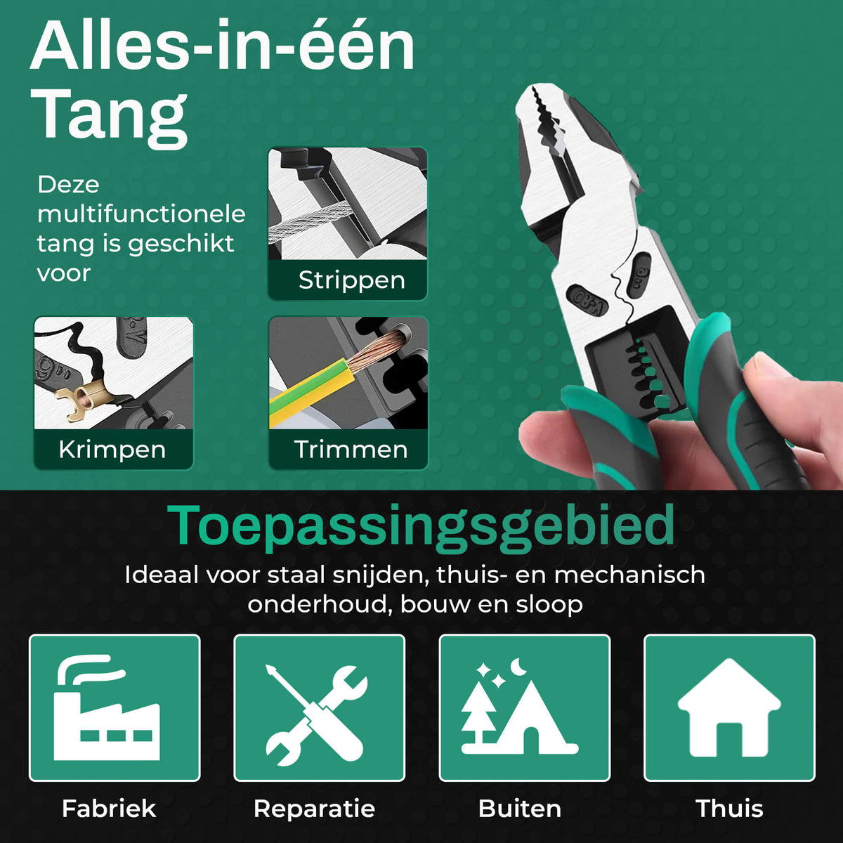 GRIPPLAR multifunctionele heavy duty tang