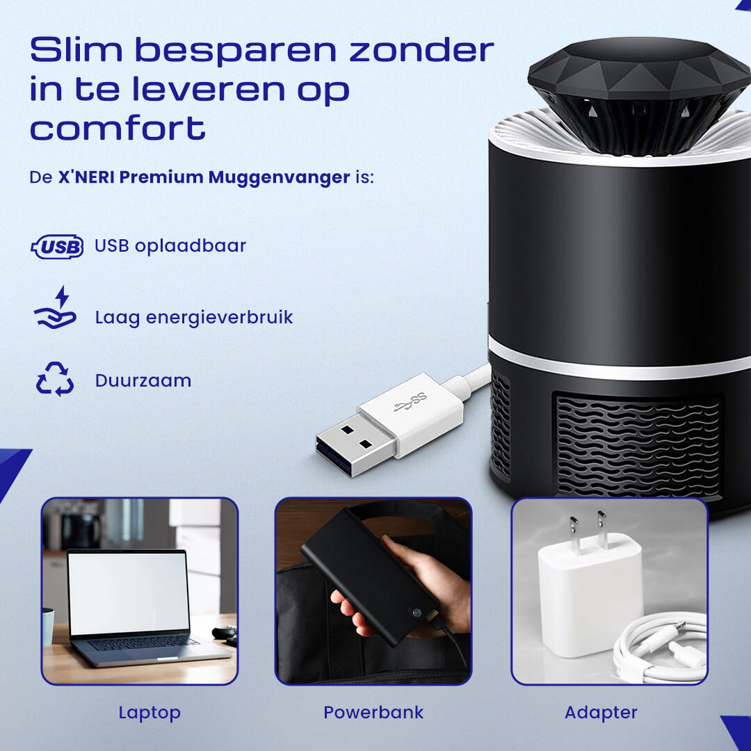 X’NERI Premium stille USB-muggenval