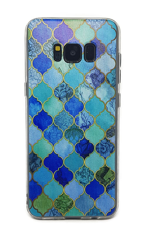 Galaxy S8 zacht TPU hoesje marmer mozaïek