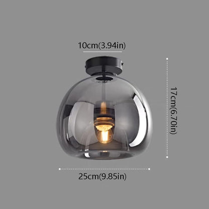 Vörre Retro Koperen Glas Plafondlamp