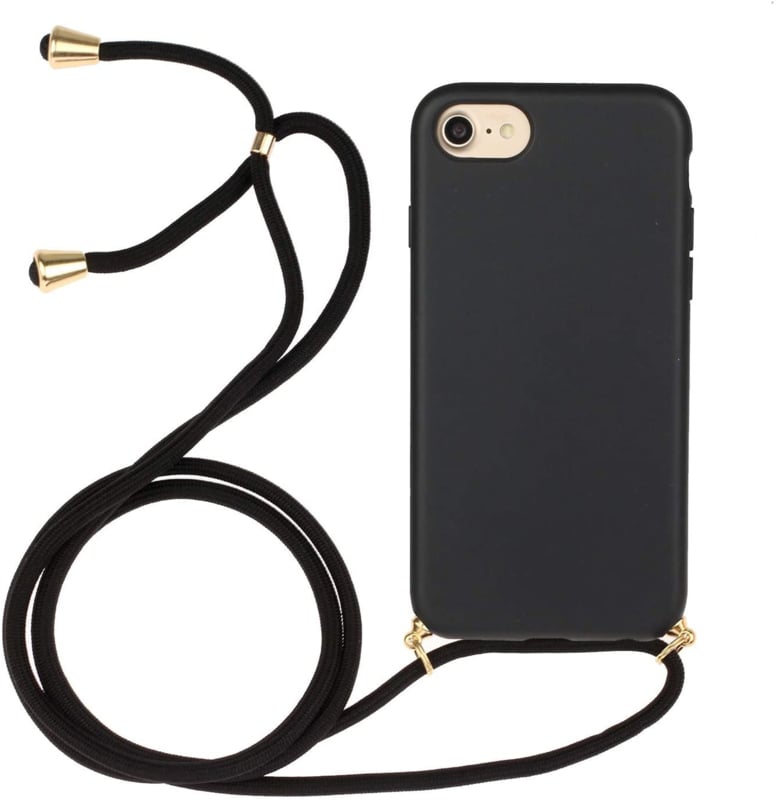 Apple iPhone 7 / 8 / SE Crossbody TPU Hoesje Zwart