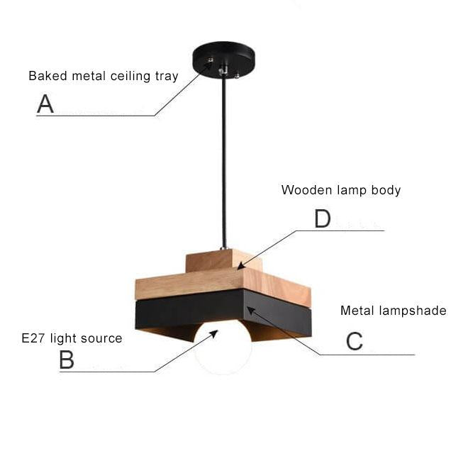 Lumio moderne hanglamp van metaal en hout