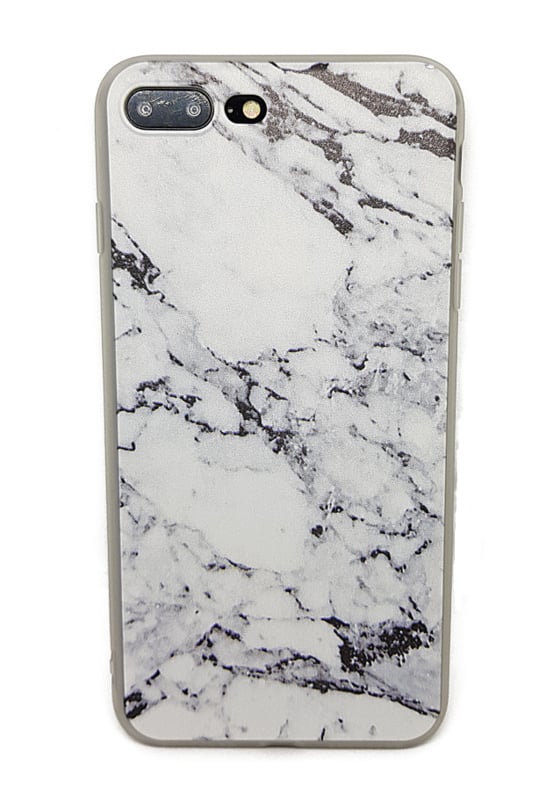 iPhone 7 Plus / 8 Plus Soft TPU hoesje marmer zwart-wit