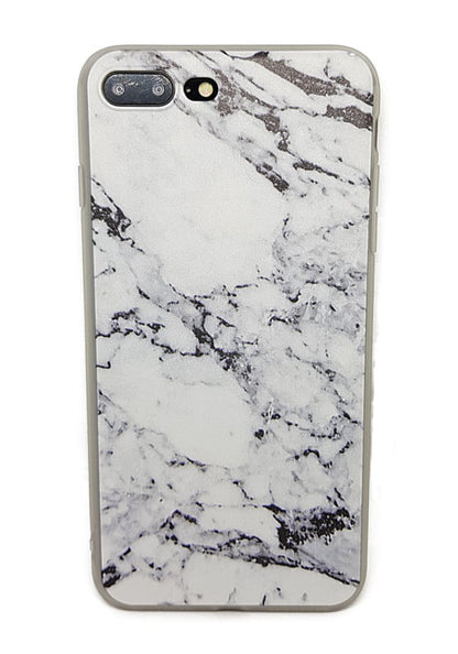 iPhone 7 Plus / 8 Plus Soft TPU hoesje marmer zwart-wit