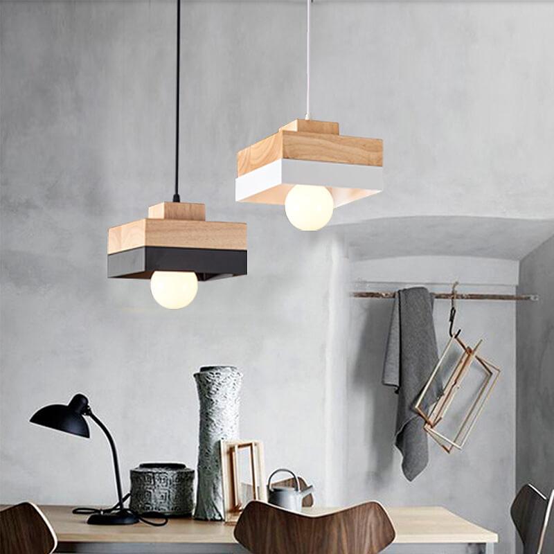 Lumio moderne hanglamp van metaal en hout