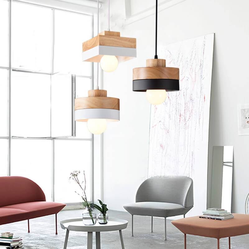 Lumio moderne hanglamp van metaal en hout