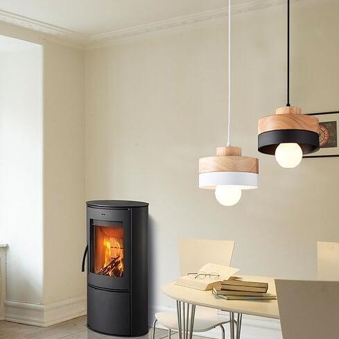 Lumio moderne hanglamp van metaal en hout