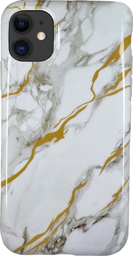 Lennexo siliconen marmer hoesje voor iPhone 12 / 12 Pro